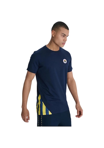 Fenerium Erkek Trıbun Çubuklu Detaylı Tshırt Lacivert