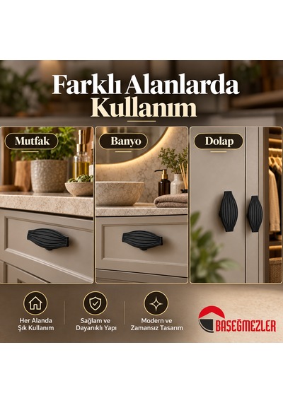 Haskan Taha Düğme Kulp Siyah