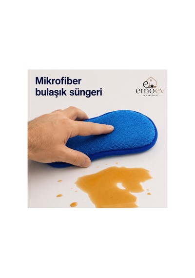 Çift Taraflı Mikrofiber Bulaşık Ve Temizlik Süngeri Çizmez Mutfak Ve Tezgah Süngeri