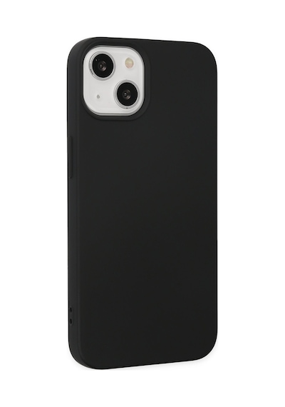 Apple iPhone Uyumlu 13 / 14 Içi Kadife Yumuşak Soft Renkli Silikon Lansman Telefon Kılıfı iPhone Uyumlu 14 Siyah