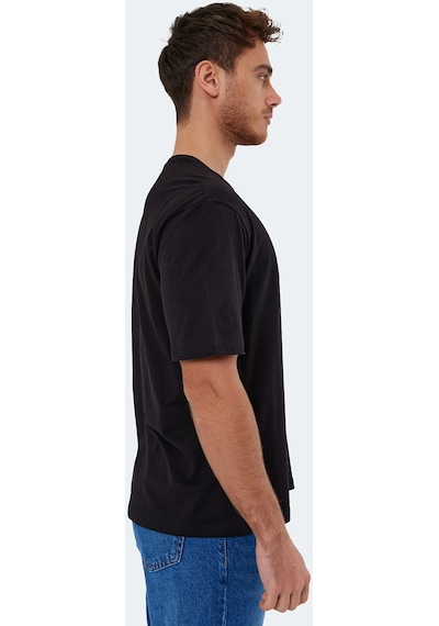 Slazenger KAURI IN Oversize Erkek Tişört Siyah