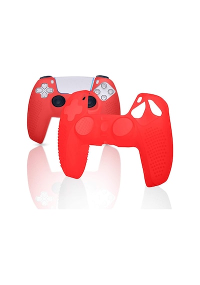 Kırmızı Playstation 5 Ps5 Kol Kılıfı Dualshock 5 Kabartmalı Kılıf