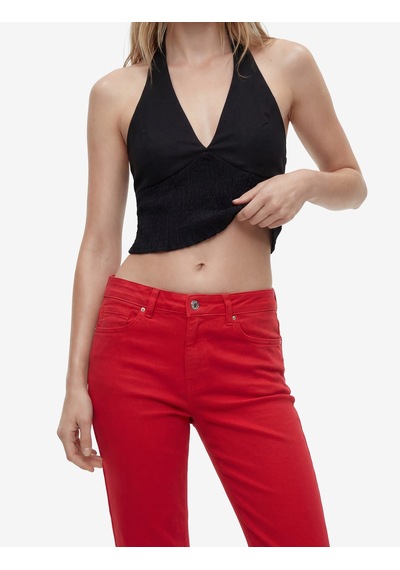 Koton Pamuklu Cepli Düğmeli İspanyol Paça Crop Jean Pantolon - Kick Flare Jeans Kırmızı 6sal40051mw Koton Pamuklu Cepli Düğmeli İspanyol Paça Crop Jean Pantolon - Kick Flare Jeans Kırmızı 6sal40051mw