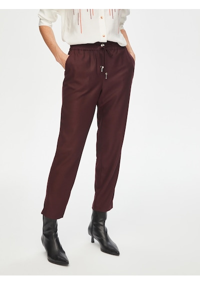Faik Sönmez Beli Lastikli Comfort Fit Stretch Dokuma Pantolon 69492 U6949242 Mürdüm