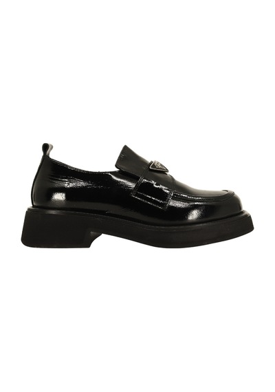 Albini 26100553r Rugan Deri Kadın Loafer Ayakkabı Siyah