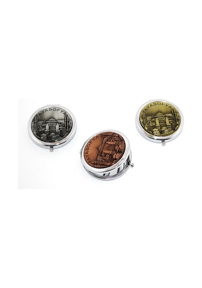 Metal Ayasofya Kabartmalı El Aynası