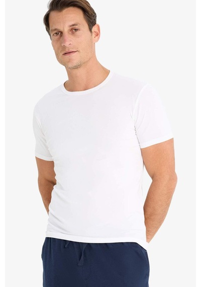 DeFacto Slim Fit Dar Kesim Bisiklet Yaka Kısa Kollu Üst L4885AZ25SPWT34