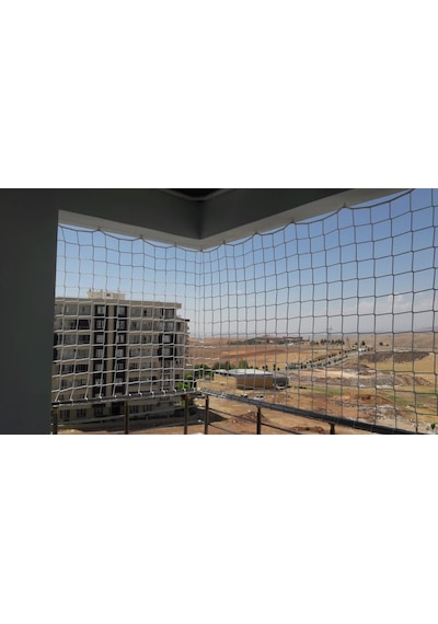 Balkon Koruma Filesi 6 Mm Ip Kalınlığı ,10 Cm E 10 Cm Göz Aralığı