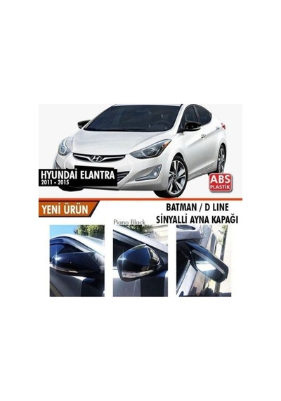 Hyundai Elantra Sinyalli 2011 2012 2013 2014 2015 Uyumlu Ayna Kapağı Seti Parlak Siyah