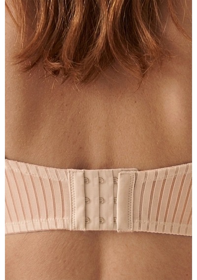 Cottonill Seamless Bra - Striva Ten Mikro Çizgi Desenli Balenli Kadın Sütyen