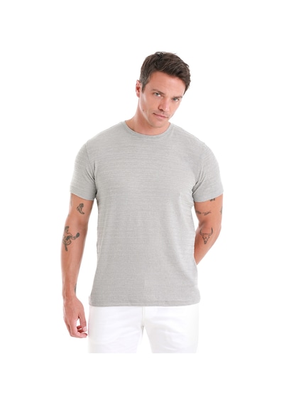Hatemoğlu Gri Regular Fit Düz Bisiklet Yaka Tişört 35103024c013 007 Gri