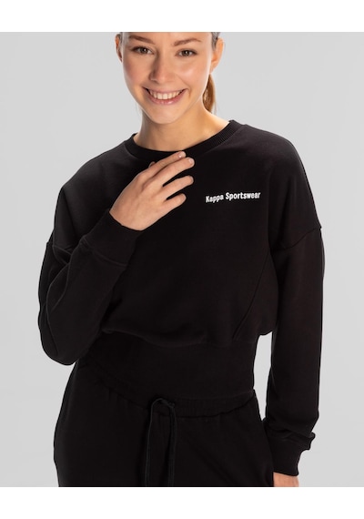 Kappa Authentic Jessa-wmn-sweatshirt Kadın Siyah Regular Sweatshirt