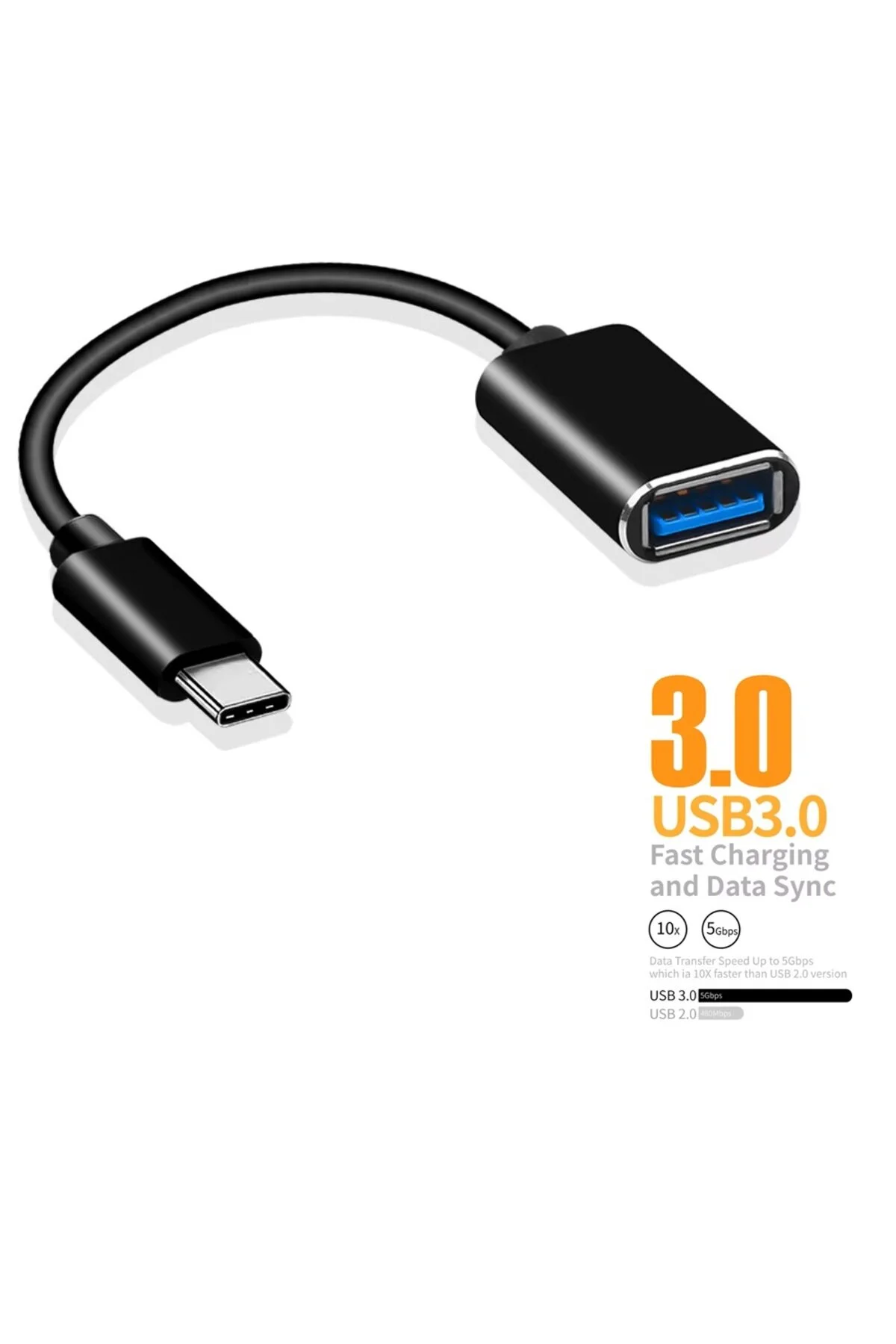 Yüksek Kalite Usb C Usb Adaptörü Tip C Otg Uzatma Kablo Usb C Erkek Usb 2.0 A Kadın Kablo Adaptörü