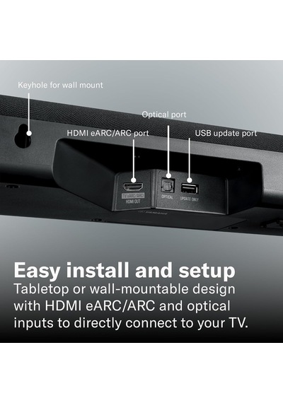 Kablosuz Subwoofer'lı Sr-b40a Dolby Atmos Ses Çubuğu Siyah