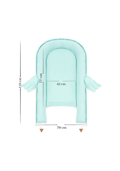 Melek Kanatlı Babynest, Bebek Yatağı-mint, İlk Yatağım, Oyuncak Barlı Bebek Yuvası