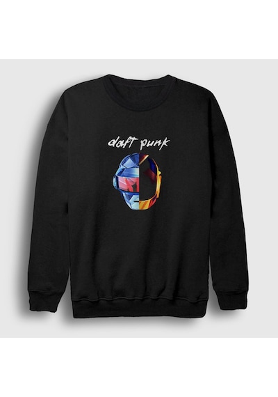 Presmono Unisex Random Daft Punk Sweatshirt Siyah