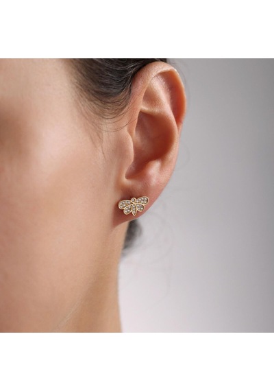 Sembol Gold Altın Kelebek Küpe 1.0 Cm