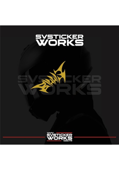 Billie Yazılı Kask Sticker Tüm Kasklar Uyumlu Tek Yön 1 Adet Altın