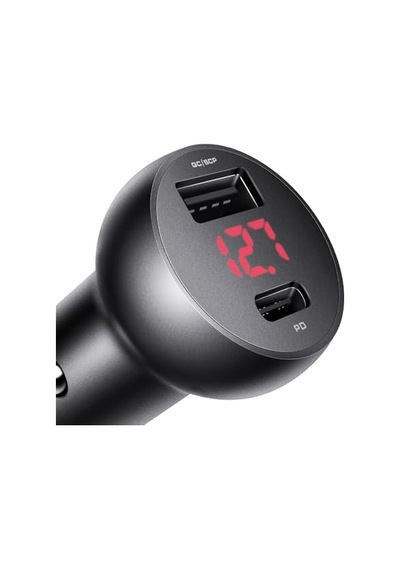 Mcdodo Cc-6810 30w Araç Çakmaklık Dijital Voltaj Göstergeli Araç Şarj Cihazı Siyah