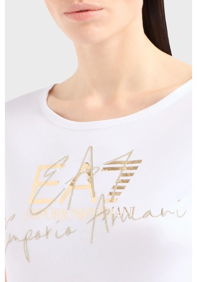 Ea7 Bayan T Shirt 3dtt26 Tjfkz 0101 Beyaz