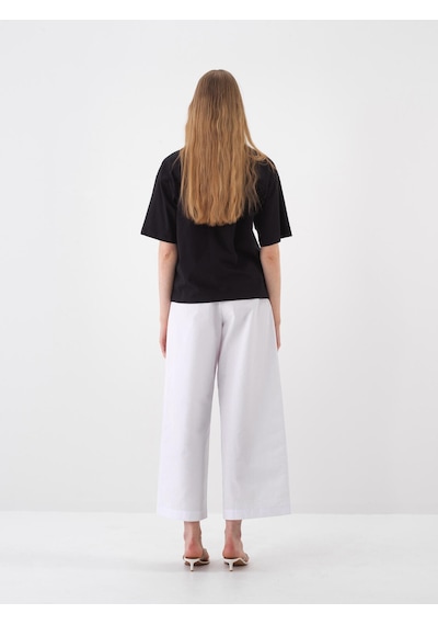 Xint Siyah Pamuk Dokulu Oversize Bluz 602471