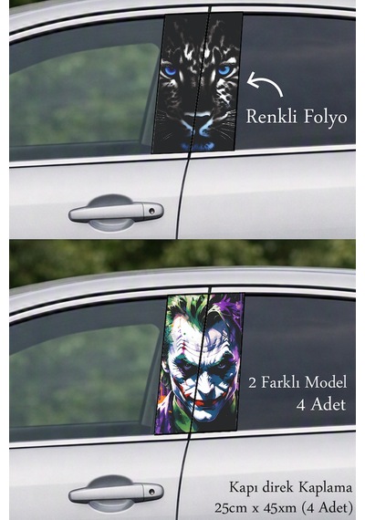 İddialı Görünüm Kapı Direk Folyo Sticker Etiket