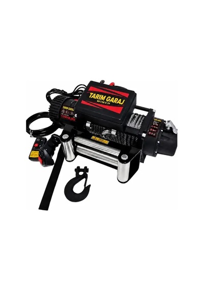 Tarım Garaj 13500 Lbs Elektirkli 12 V Ve Kumandalı Off Road Vinç 6.6 Hp