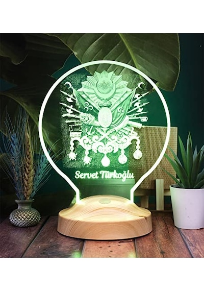 Babaya Hediye, Osmanlı Tuğrası 3d Led Lamba - Tarih Ve Sanatseverler İçin Kişiye Özel Hediyelik, Osmanlı Temalı