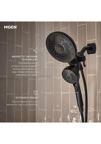 Moen Engage Magnetix Mat Siyah 2.5 Gpm Elde Taşınabilir/yağmur Du Diğer