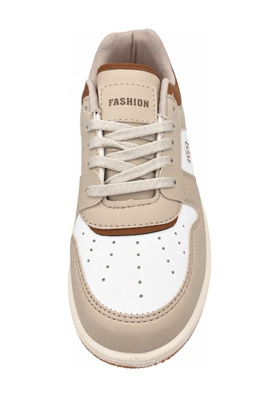 Papucumun Dünyası Unisex Bağcıklı Hafif Sport Tasarım Günlük Mevsimlik Sneaker Vizon