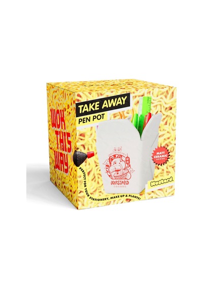Mustard Noodle Seramik Kalemlik Beyaz