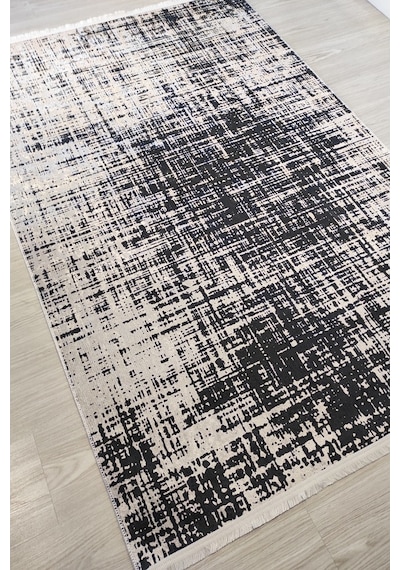 Modern Gri Yıkananabilir Mutfak Halısı Kaymaz Dekoratif Kilim