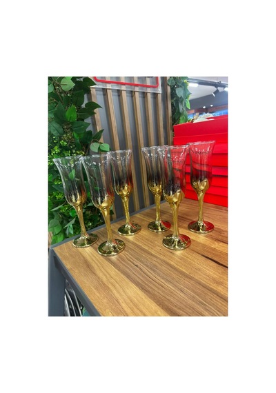 6'lı Gold Kahve Yanı Sunum Bardağı