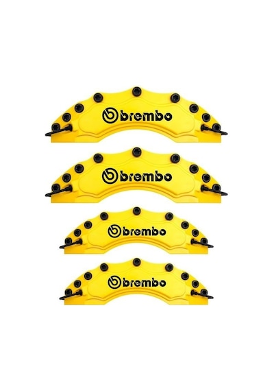 Opel Corsa Uyumlu Brembo Sarı Kaliper Kapağı 4 Parça Ön Arka Set
