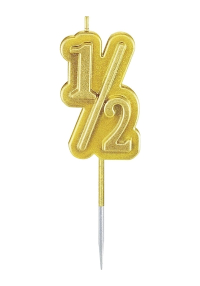 Yarım Yaş Gold Mum 12 Cm
