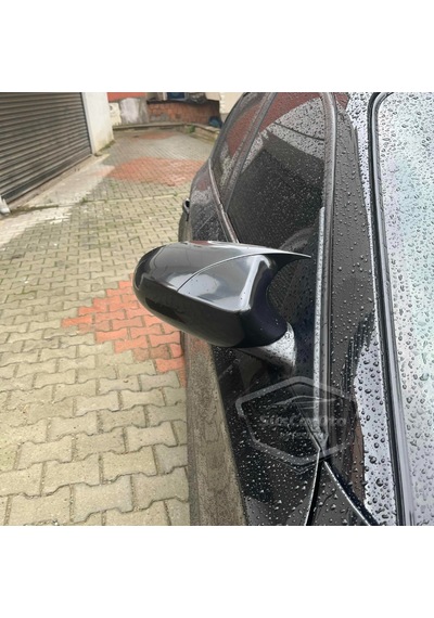 BMW E87 1 Serisi Makyajsız Kasa 2004-2009 Uyumlu Batman Yarasa Ayna Kapağı Piano Black ABS Plastik (00) (ŞüsCarOto Aksesuar)