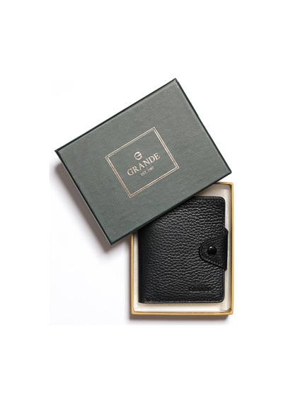 Siyah Cüzdan & Kartlık Unisex 866 Grande Deri Cüzdan Kartlık