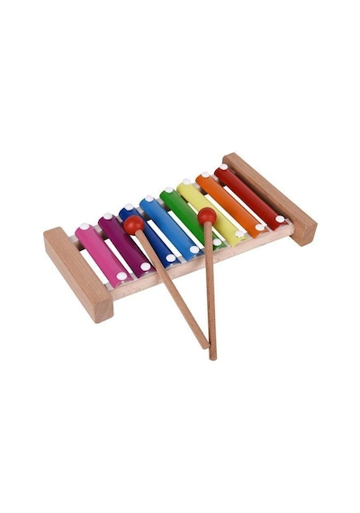 Zuzu Toys Ksilofon Ahşap Selefon 8 Nota 8 Ton 25 CM 8 Tuşlu