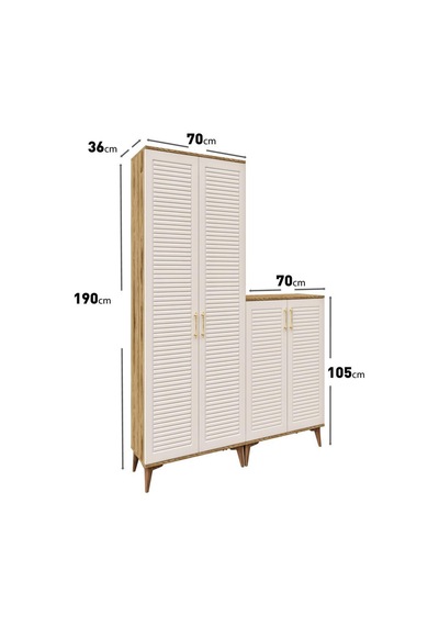 Panjurlu Metal Kulp Ask4190 Ayakkabılık Portmanto Vestiyer Aytaşı Ceviz Ceviz Panjurlu Metal Kulp Ask4190 Ayakkabılık Portmanto Vestiyer Aytaşı Ceviz Ceviz