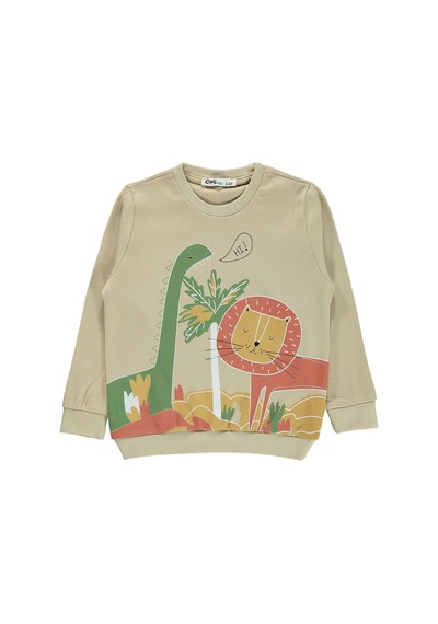 Civil Boys Erkek Çocuk Sweatshirt 2-5 Yaş Bej Bej