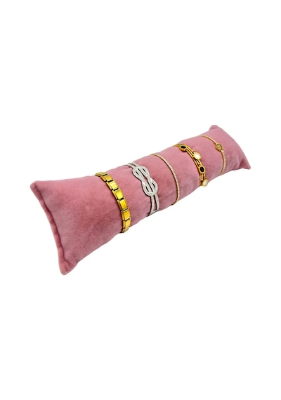 Saat Bileklik Ve Takı Yastığı 27 Cm Pembe Süet Pembe