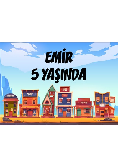 Şehir Temalı Doğum Günü Afişi - 100x150 Cm