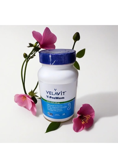 Velavit V-Premom Folic Acid+6 Minerals + 12 Vitamins 30 Tablet