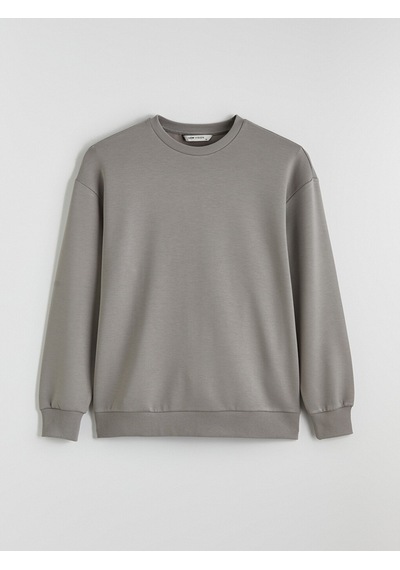Lcw Vision Gri Bisiklet Yaka Erkek Sweatshirt