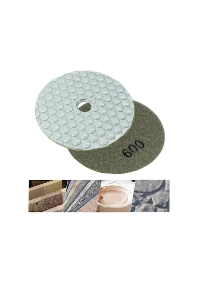 6554 Granit Mermer Taş Parlatma Polisaj Ped 100 Mm - 600 Kum