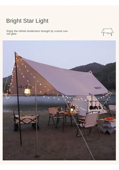 Su Geçirmez Dayanıklı Piknik Kamp Sahil Plaj Güneşlik Koruyucu Tente Gölgelik Çadır 500x300 Cm