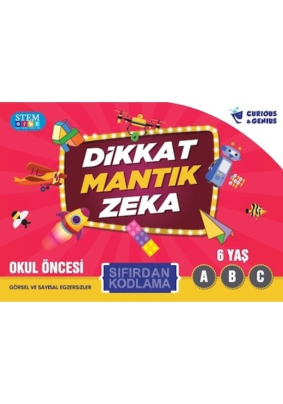 Curious & Genius Okul Öncesi Sıfırdan Kodlama Seti 3 Kitap Dikkat