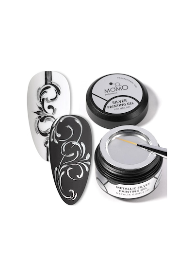 Momo Professional Metallic Silver Painting Gel 6 Gr