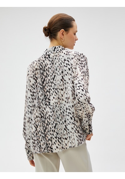 Koton Animal Desenli Gömlek Leopar Desenli 3sak60153pw 3SAK60153PWLD1 Çok Renkli