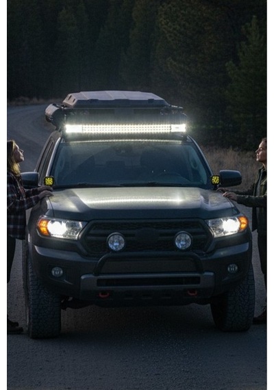 Offroad Oval Tepe Sis Lambası 110cm 180led Beyaz-amber Çakarlı 540w Yayıcı Delici Offroad Led Bar